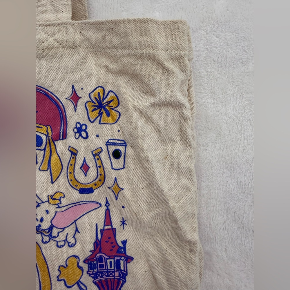 Starbucks Disney 50th Anniversary Magic Kingdom Cream Tote Bag - Picture 9 of 15